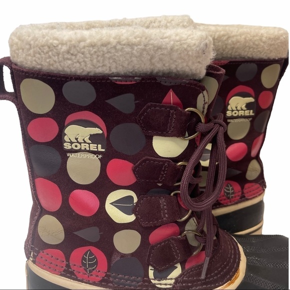 Sorel Women's Size 8 Purple Winter Faux Fur Lined Winter Boots NL1557-207 - Picture 4 of 15